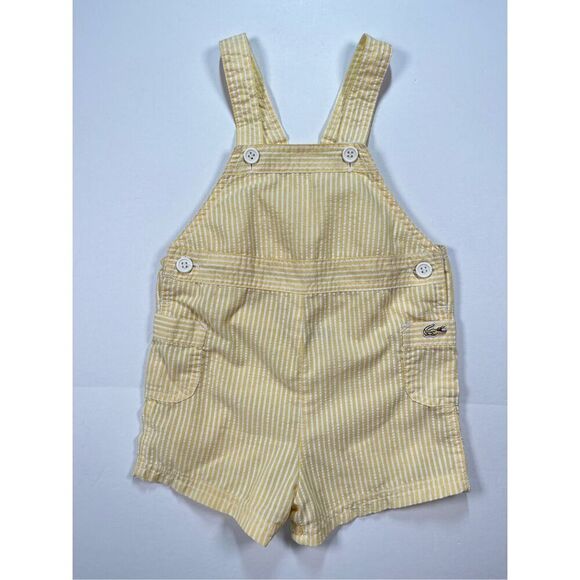 Vintage Izod Lacoste Infant Toddler Seersucker Romper Crocodile Logo Size 2T - Picture 1 of 8